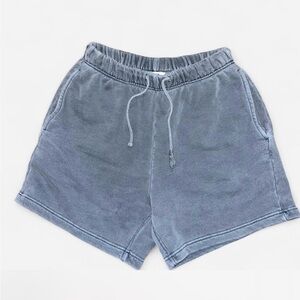 Elwood 100% organic cotton blue unisex core shorts size small orig $65